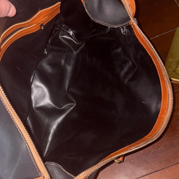 Bottega Veneta weekender 18.5” made in Italy Black and Brown Leather-Trim Bag - Picture 5 of 6